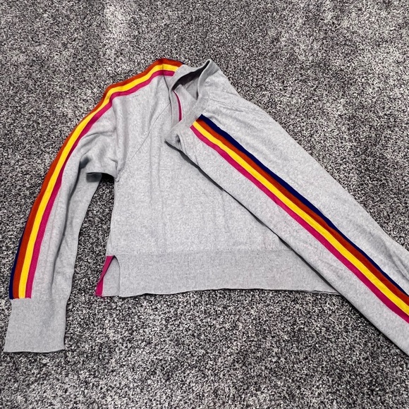 Women’s XS Maeve grey striped cropped sweater - Picture 3 of 5